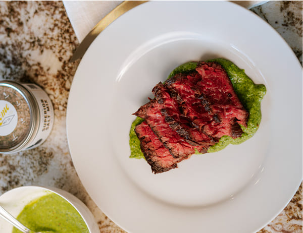 Seared Flap Steak with Chimichurri Sauce